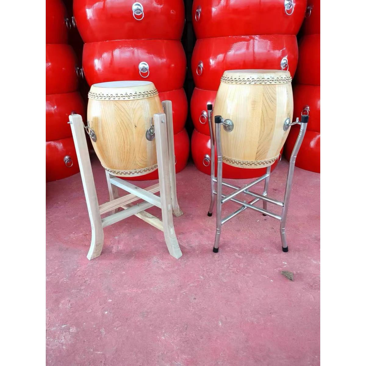 牛皮高高音战鼓6.5寸京剧剧院京剧津崎木手工原木牛皮鼓白茬堂鼓