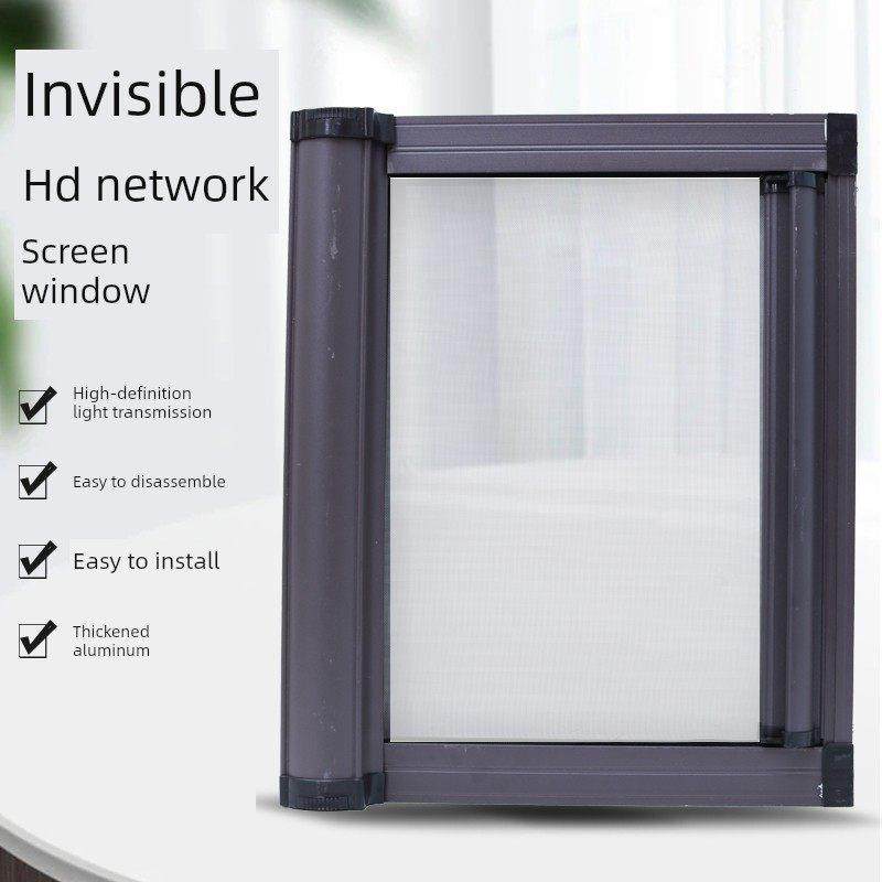 纱窗隐形防蚊砂窗砂网伸缩铝合金钢网门窗杭州门到门安装定制