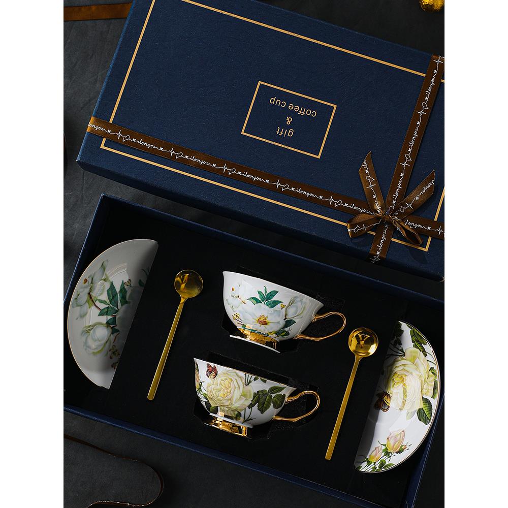 高颜值咖啡杯子高档精致骨瓷高级感轻奢陶瓷英式下午茶具套装礼盒