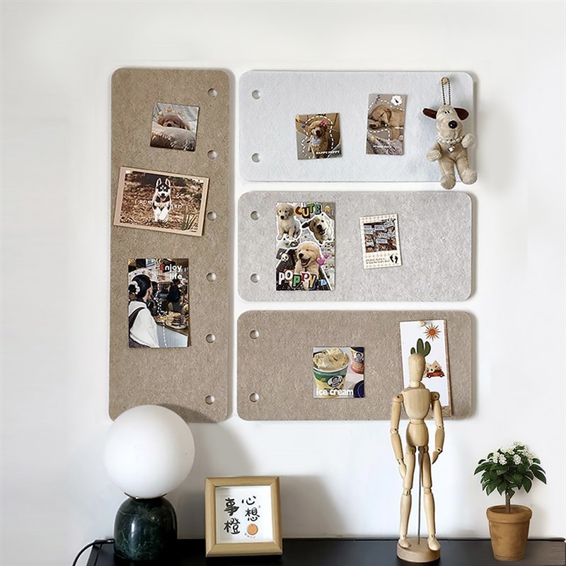 墙贴展示板照片墙留言板组合免打孔幼儿园毛毡软木板背景墙贴自粘