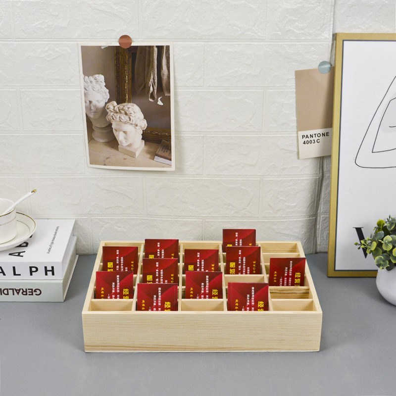 新款木盒创意杂货简约桌面收纳盒木质酒店房卡洗浴手牌收纳实木盒