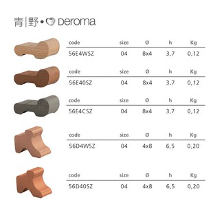 Deroma帝罗马白陶摩卡红陶机制手工花盆陶制大小花盆支撑架盆脚
