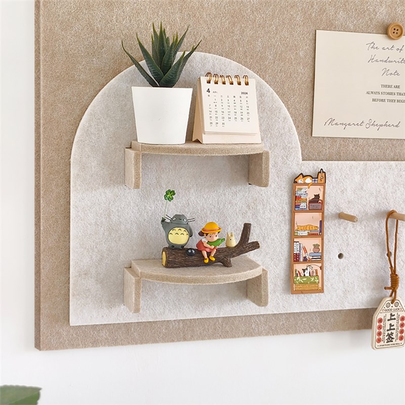 毛毡板墙贴照片墙免打孔留言板软木板装饰展示板置物墙面装饰