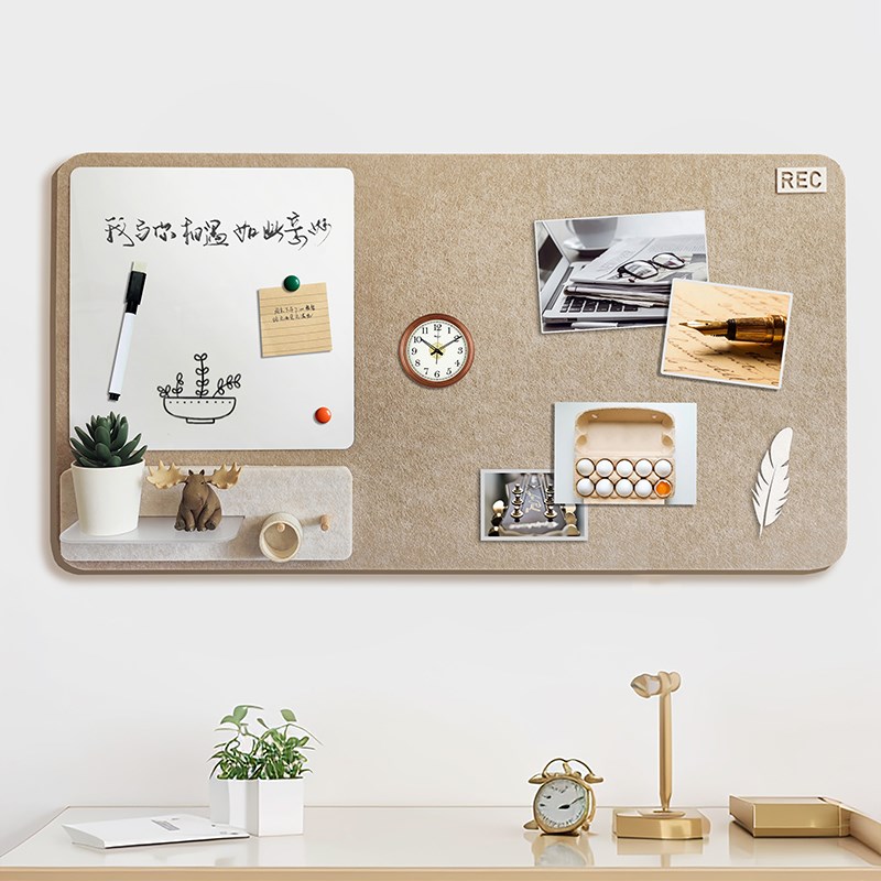 软木板留言板组合相框相片墙怀旧毛毡墙贴留组合装饰背景墙贴简约