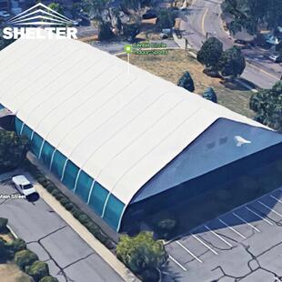 篷房大型赛事铝合金篷房户外桃心弯柱棚房篮球羽毛球馆篷房