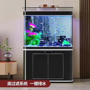 新款 送货安装 鱼缸直弯弧形玻璃底过滤强排底吸水泵中型客厅家用