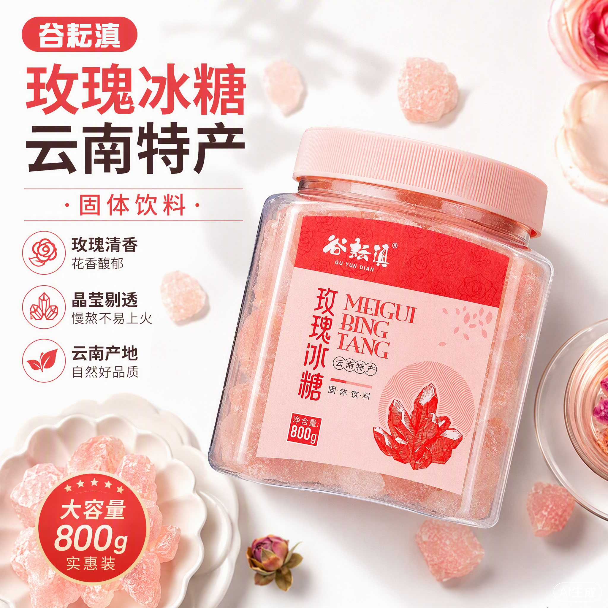 云南特产梨汁冰糖多晶体老冰糖