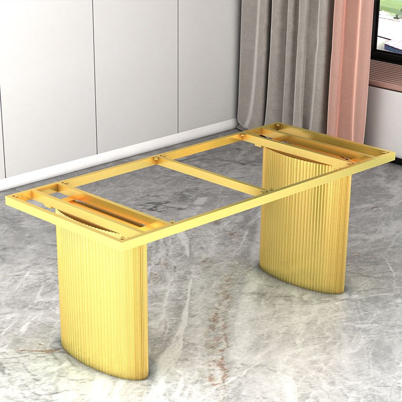 铁艺桌子腿支架茶几餐书电脑办公大理石岩板吧台不锈钢金属脚定制