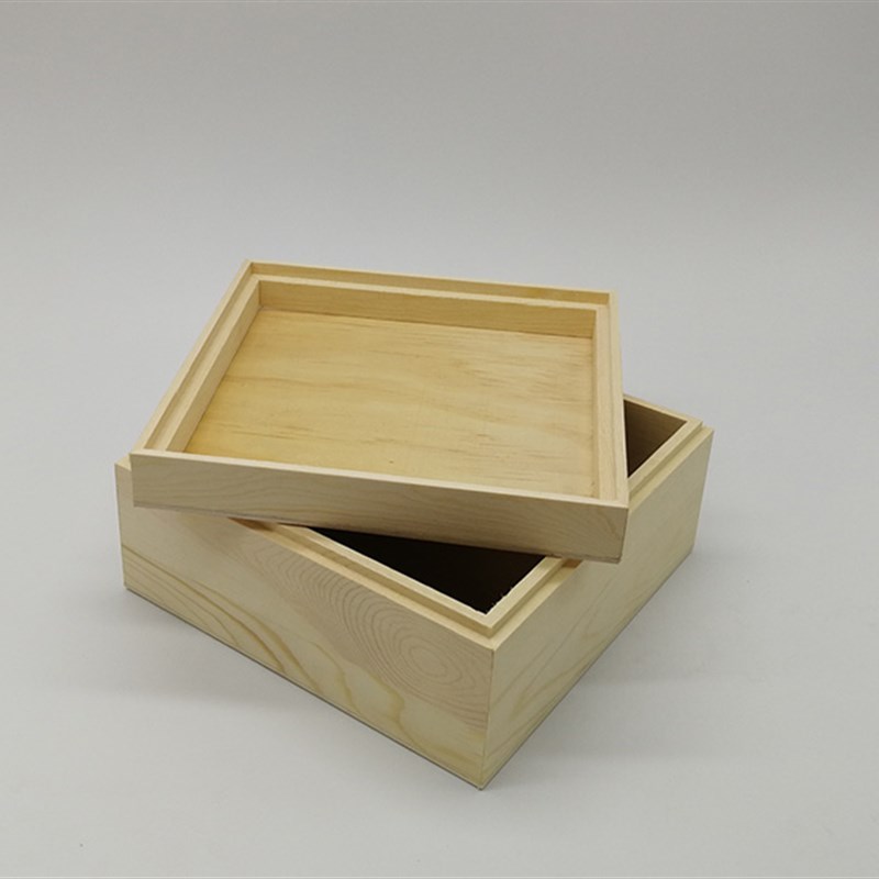 木质收纳盒 松木方形木盒 定做天地盖 木盒子定制木盒包装礼品盒