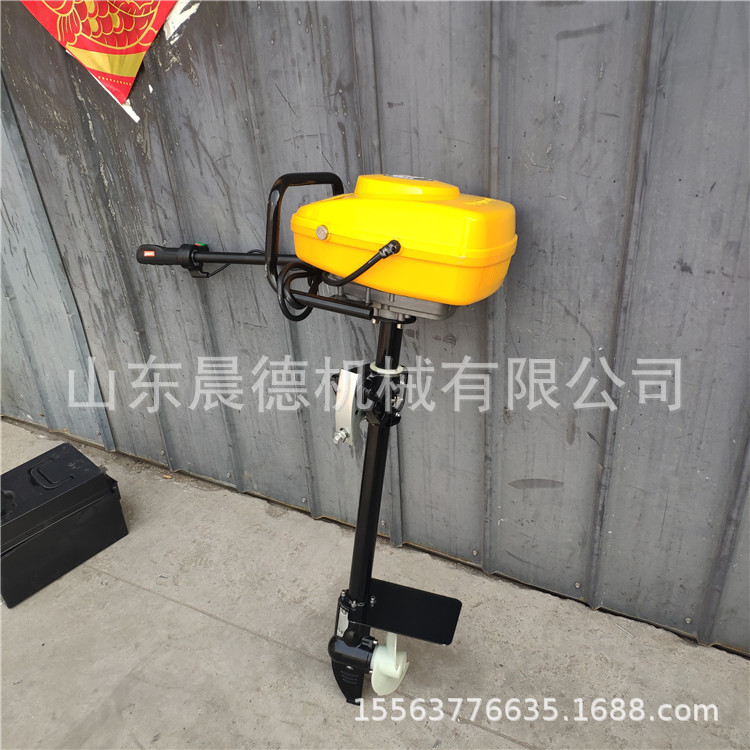 塑料船马达外挂机 电启动汽油挂桨机带倒档船外机