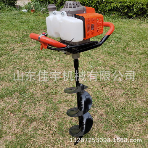 打桩地钻挖坑机取土种树打洞机 农用种植钻孔机大功率手持式