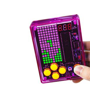 像素游戏控制台制作套件51单片机俄罗斯方块拼图游戏数字DIY焊接