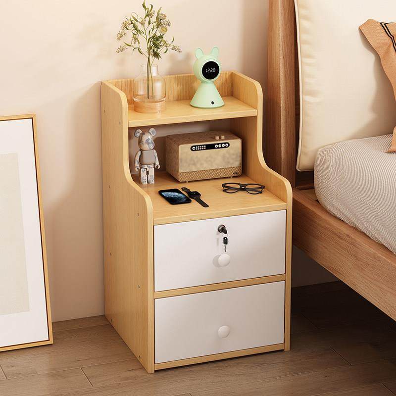 床头柜现代简约小型简易家用收纳带锁储物柜置物架卧室床边小柜子,住宅家具,床头柜,淘宝优惠券,粉丝福利购,淘宝优惠卷
