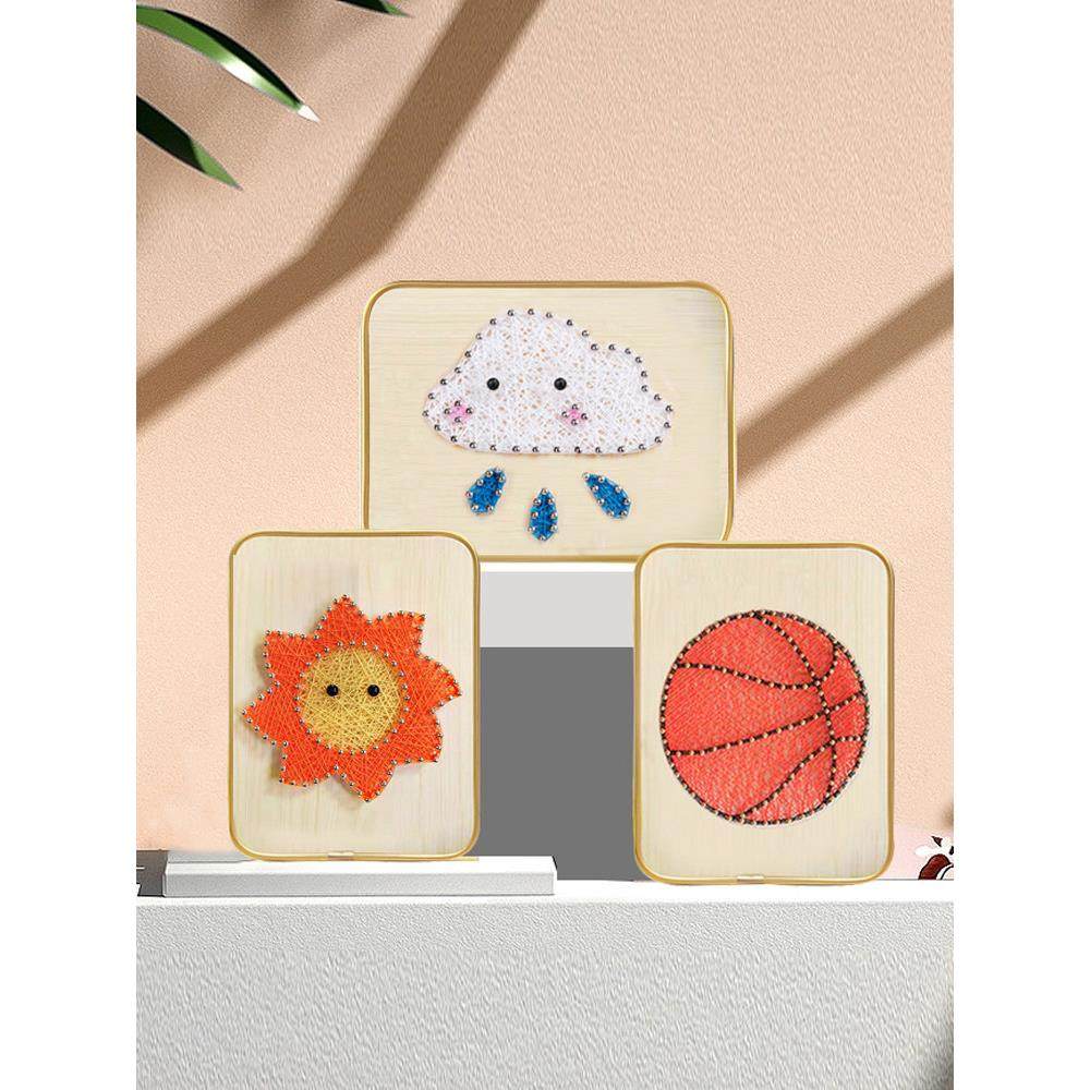 钉子绕线画简单diy手工制作包亲子创意团体活动创意手作装饰画,家居饰品,DIY/数字油画,淘宝优惠券,粉丝福利购,淘宝优惠卷