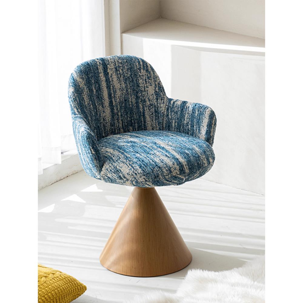 轻奢化妆椅家用卧室高级感可旋转化妆凳设计师款休闲单人椅梳妆凳