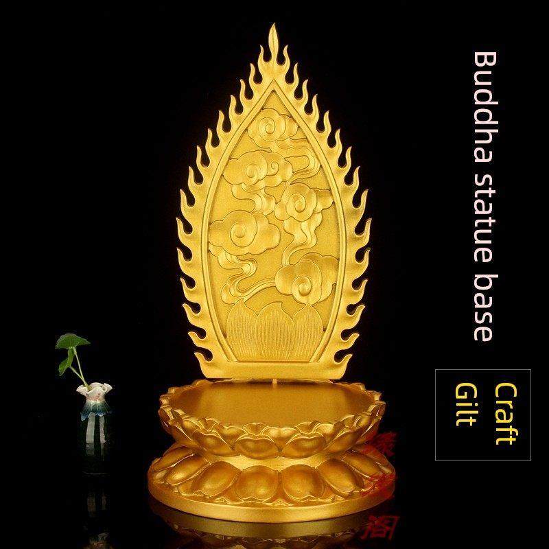 莲花底座加高度莲花平台黑檀木背光观音莲花底座镀金实木佛像底座,家居饰品,木雕,淘宝优惠券,粉丝福利购,淘宝优惠卷