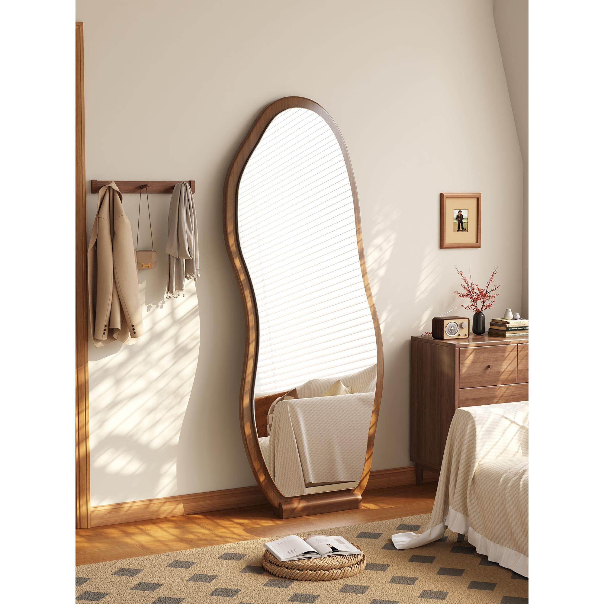 中古全身镜设计师异形落地镜网红家用穿衣镜女生高级感大试衣镜子,住宅家具,穿衣镜,淘宝优惠券,粉丝福利购,淘宝优惠卷