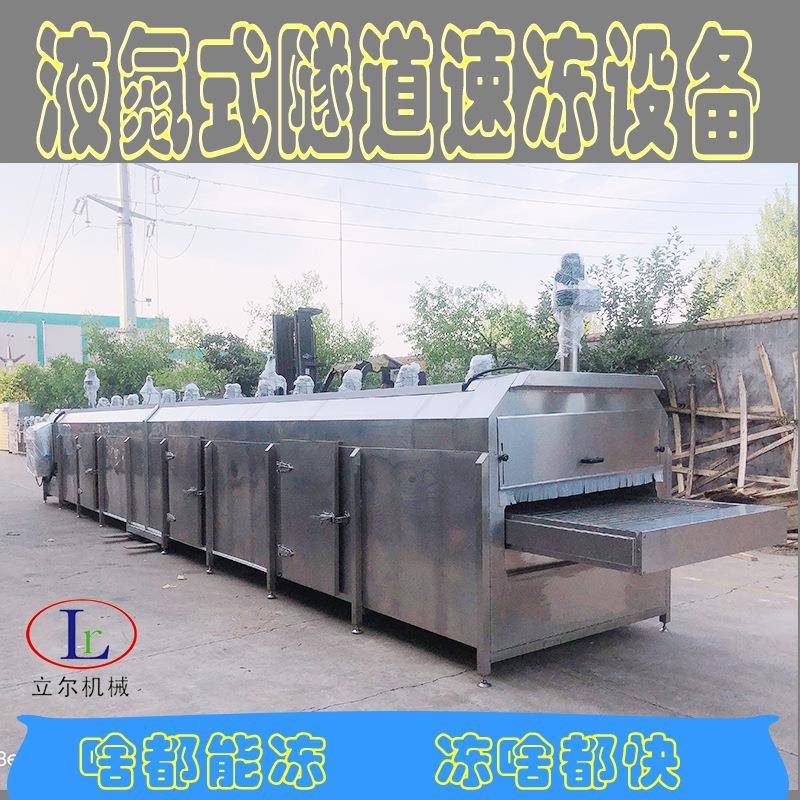 液氮隧道式速冻机生蚝单体隧道式单冻机豆制品液氮锁鲜速冻设备