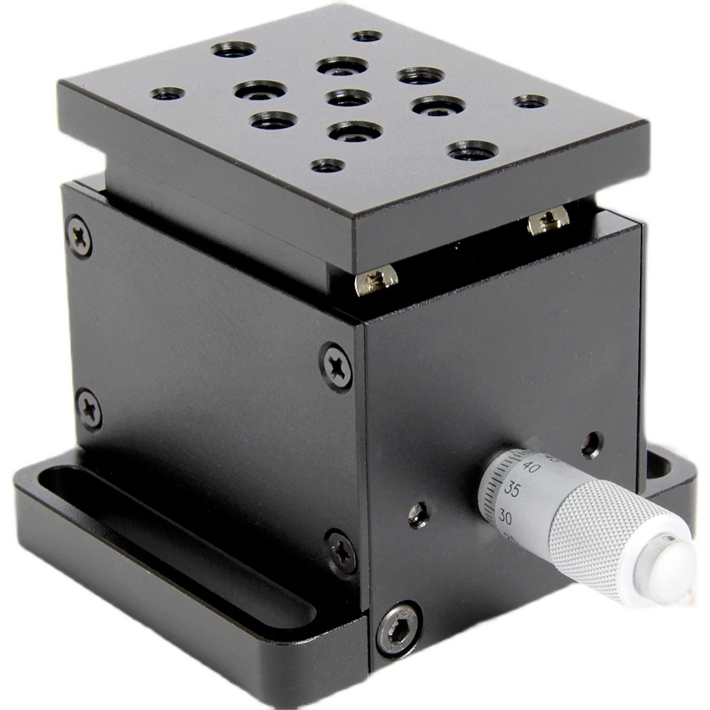 精密手动升降台5mm微调Z轴位移台楔块结构调整高度滑台光学实验座