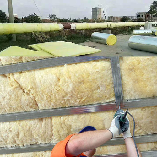 玻璃棉隔音棉墙体吸音天花填充大棚填充铝箔隔音棉玻璃纤维棉卷毡