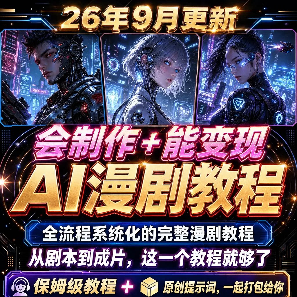 2026ai漫剧短视频生成制作全套教程seedance系统课程从入门到精通图片