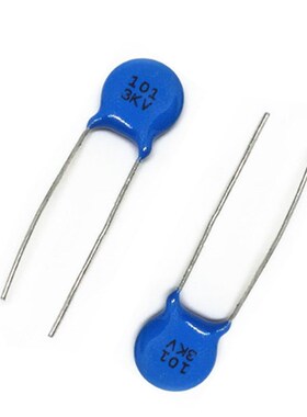 3KV101K插件高压瓷片电容 3000V 100PGF 片径6.5mm 10%全新环保