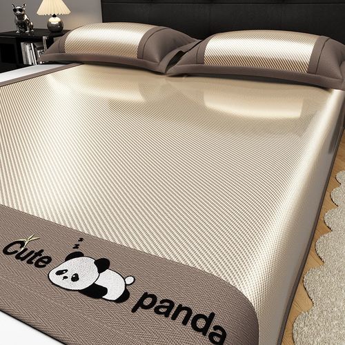 夏凉席冰丝席夏季凉席三件套可机A洗空调席家用冰凉席床单冰藤席