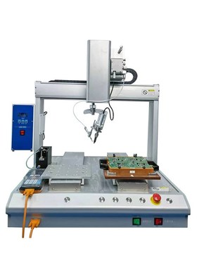 电子线材全自动点胶机PCtB电路板插件点胶焊锡机脚踏式手工焊锡机