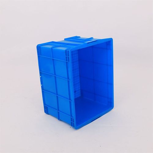 长方形工业物流中转塑料周转箱蓝色600G 400箱可配盖新料塑胶箱子