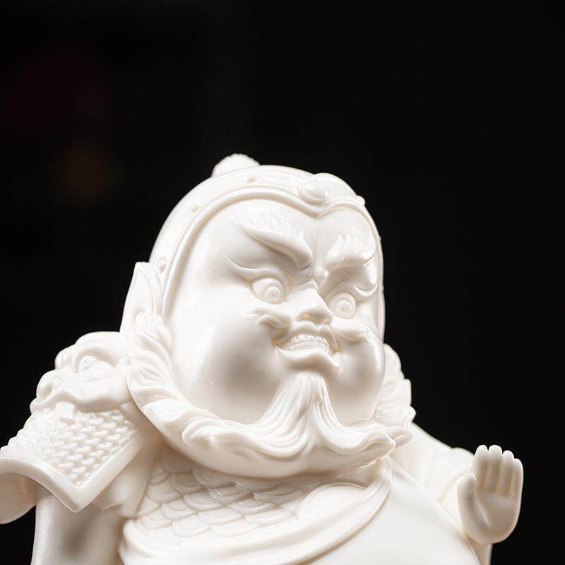 天降神兵哼哈二将门神陶瓷一对摆件人物客厅家居玄关