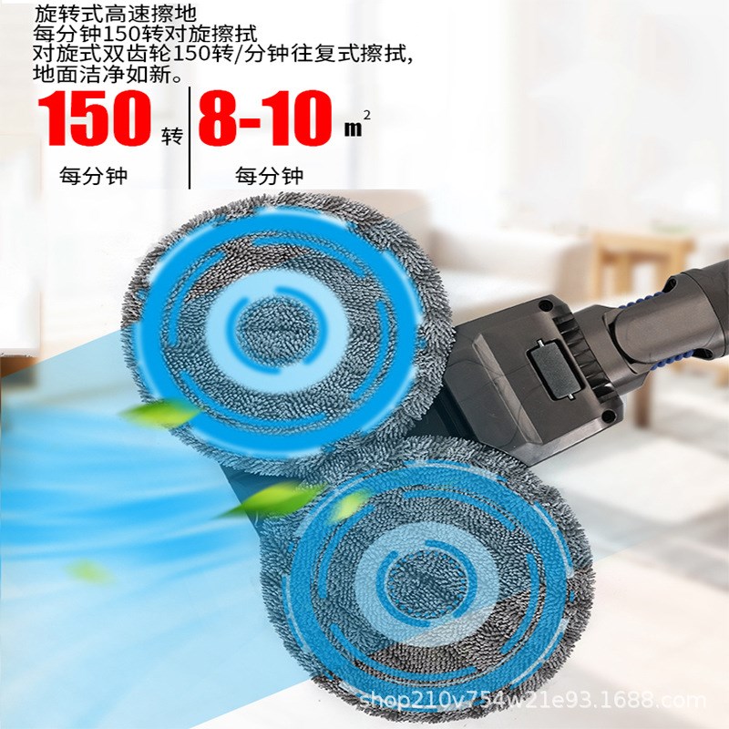 适用戴S森吸尘器配件电动地刷拖把头6V7EV8V10V11V15干湿两用刷头