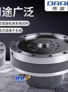 前置中空回转夹头卡盘o空压高速內涨外夹筒夹气动夹头JAB-15-25