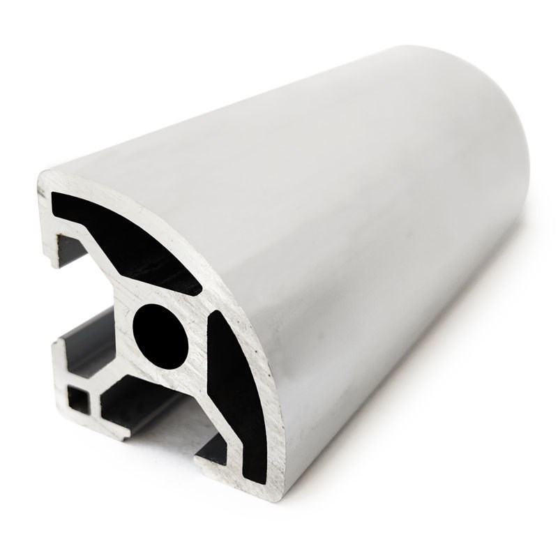 供应3030R铝型材 铝合金框架转角立柱型材J半圆形黑色 3030R铝型