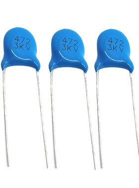 直插高压瓷片电容 3KV472M 片径7zmm 20% 472M/3KV陶瓷电容厂家
