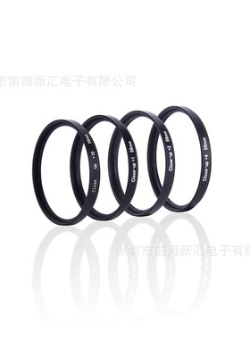 近摄镜close up+n1+2 +4 +10套装放大镜微距单反相机滤镜包37-82m