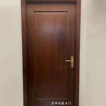 厂家直销室内纯实木门刚果沙比利原木门卧室房间烤漆门隔音平开门