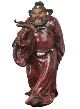 天师钟馗小摆件卧室客厅门口玄关橱柜台办公室前台陶瓷装饰品石湾