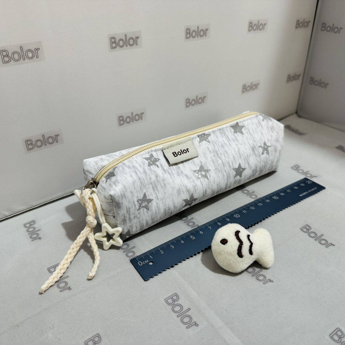 【Bolor正品】碎星灰色纹理笔袋