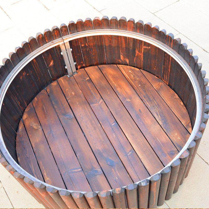 防腐木花箱户外圆形阳台花盆花槽庭院盆栽景观碳化实木特大种植箱,鲜花速递/花卉仿真/绿植园艺,花盆,淘宝优惠券,粉丝福利购,淘宝优惠卷