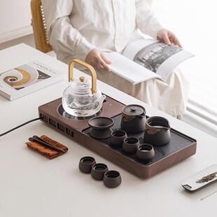 全自动茶盘一体式烧水壶煮茶家用小型简约现代排水式茶具套装茶台