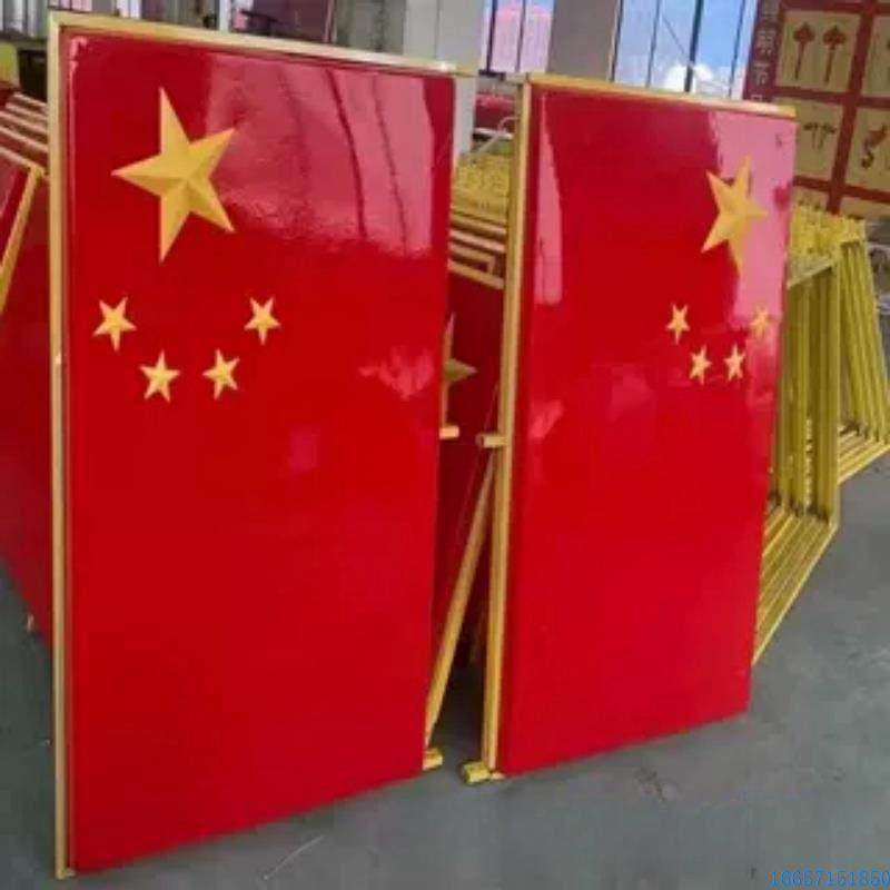 国旗灯箱 党旗路灯杆LED户外防水发光广告牌双面亚克力吸塑厂江西