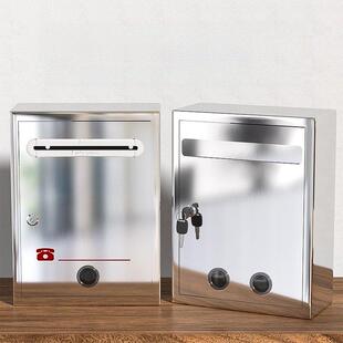 户外信报箱大号不锈钢意见箱邮箱带锁举报箱A4投票箱选举箱功德箱