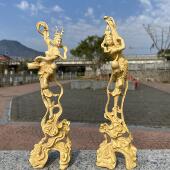 黄杨木雕敦煌飞天神像二音仕女中式 居家装 饰品古典美女工艺品摆饰