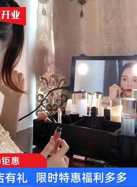专业跟妆师化妆箱高级LED镜子带灯新款手提便捷大容量收纳包