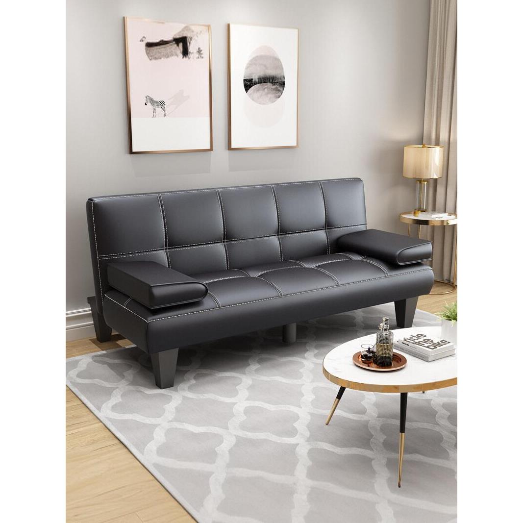 沙发床两用简易可折叠多功能办公家具小户型客厅布艺懒人沙发实木