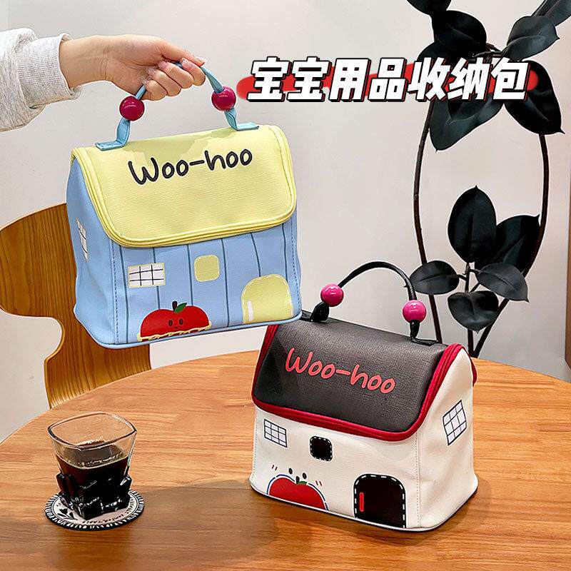 手提可携式妈咪包母婴外出轻便婴儿尿布尿不湿收纳奶粉奶瓶收纳包