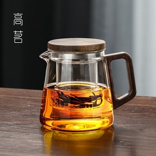 玻璃泡茶壶家用高级感茶水分离泡茶器耐高温水壶茶具套装 2024新款