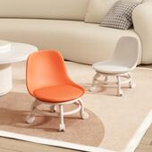 万向轮家用滑轮矮凳带靠背金属框架小凳子简约现代美缝凳静音轮子