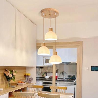 大观园饭厅灯北欧原木防风灯具现代简约饭厅餐桌吧台三头小吊灯P2