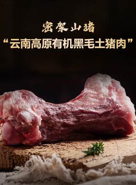 云南密架山猪高原有机黑毛土猪肉筒骨扇骨尾骨新鲜现杀汤骨食材